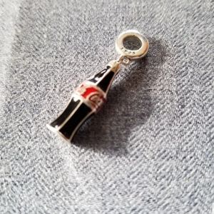 Sliver coke cola bottle charm